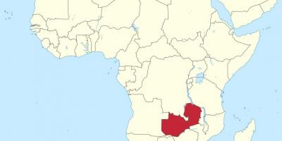 Peta afrika menunjukkan Zambia