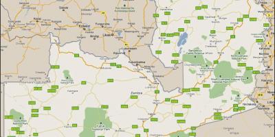 Peta terperinci Zambia